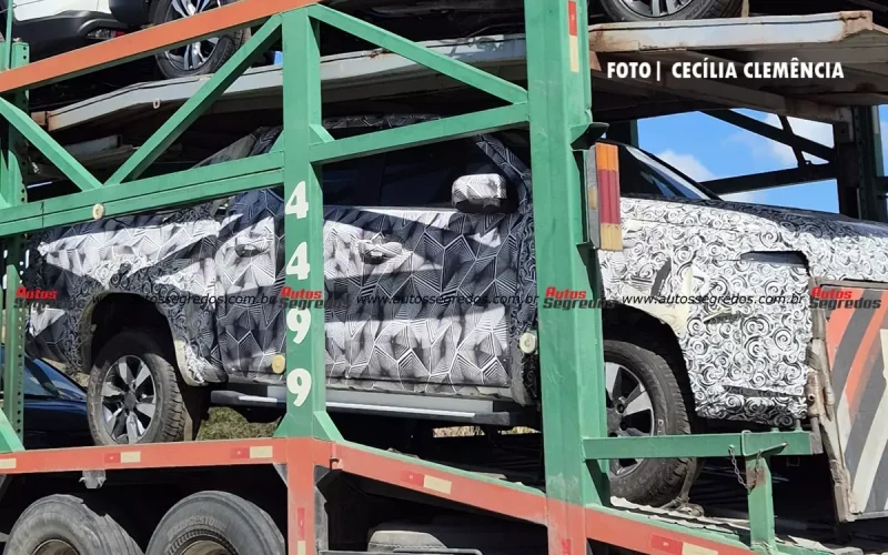 Nova versão da Ram 1200 2026, irmã da Fiat Titano, é flagrada em Minas Gerais e surpreende público.