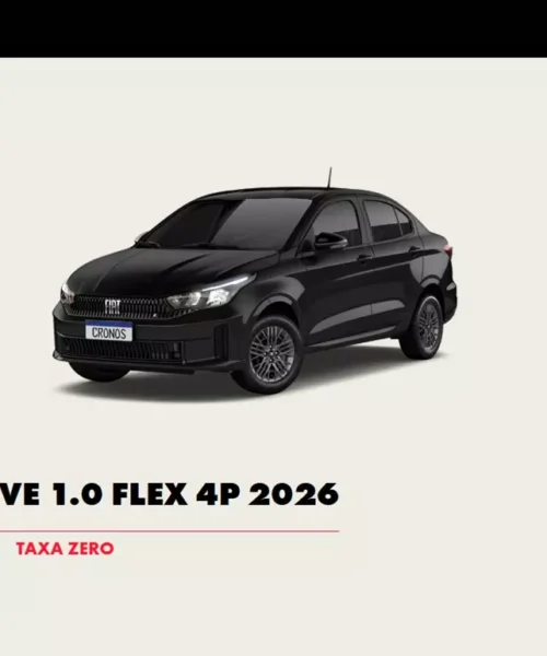 Promoção imperdível: Fiat Cronos Drive 1.3 2026 por menos de R$ 100.000
