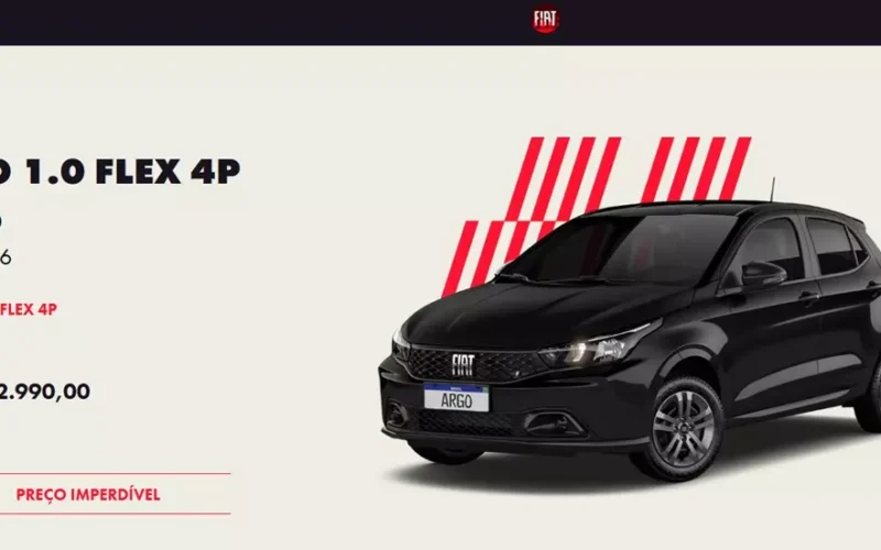 Desconto de R$ 10 mil no Fiat Argo 1.0 2026 – Imperdível!