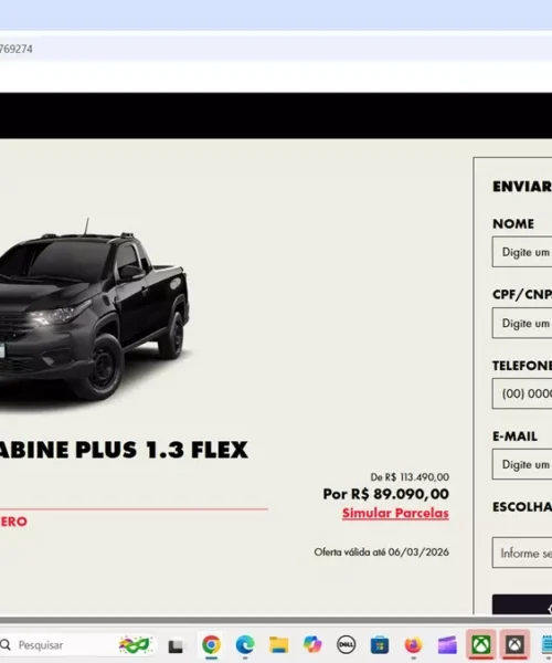 Desconto imperdível na Fiat Strada Endurance 2026: economize R$ 25 mil!